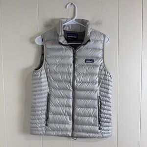 Patagonia Down Vest Women's Medium Gray Lightweight Puffer Insulated